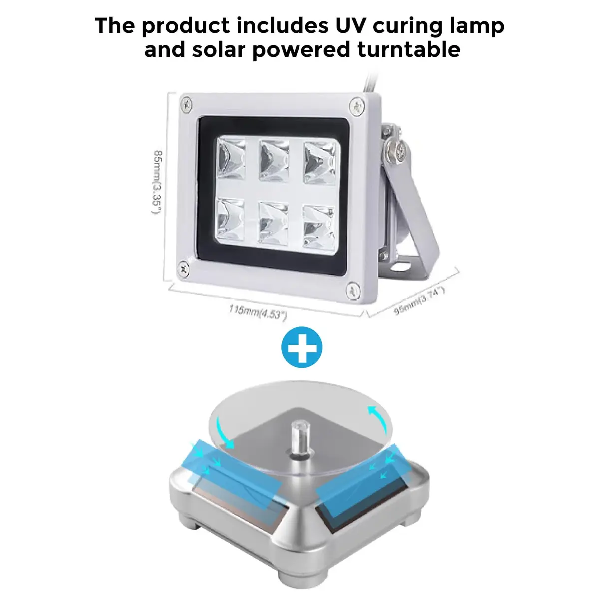 Comgrow 405nm UV Resin Curing Light with 360-Degree Turntable | Fast UV Curing for SLA DLP 3D Prints - view 2
