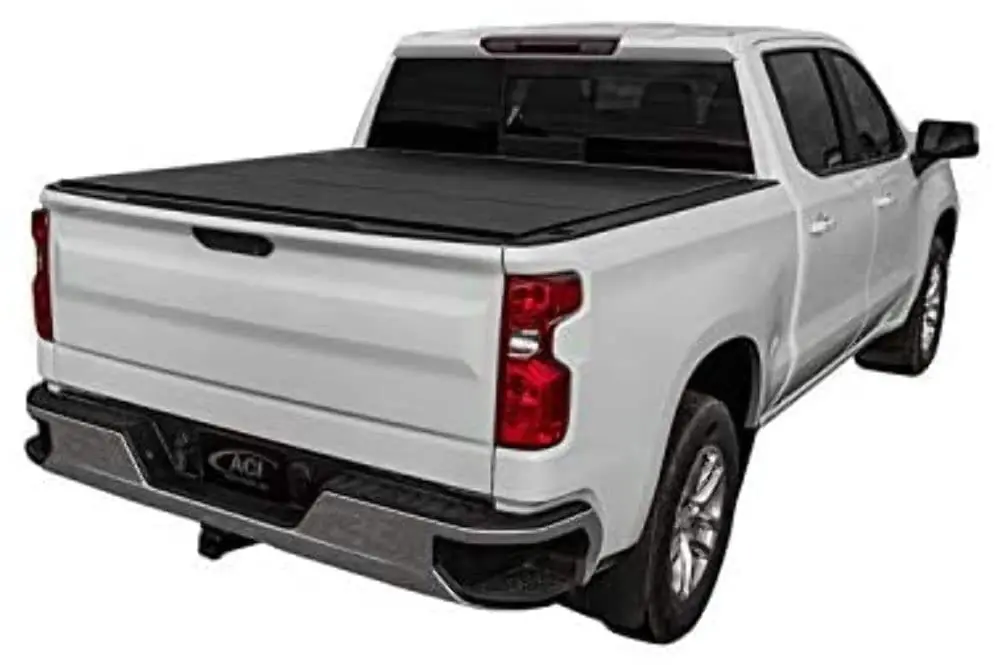 LOMAX Hard Tri-Fold Cover | Custom Fit, Black Urethane Finish, Single Rail - main product image