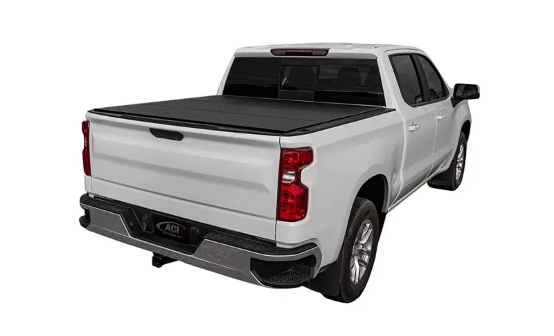 LOMAX Hard Tri-Fold Cover | Custom Fit, Black Urethane Finish, Single Rail - view 2
