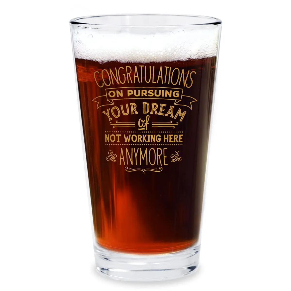 Bad Bananas Farewell Gifts for Coworkers - 16 oz Beer Pint Glass | Retirement & Boss Gift with Gold Ink - main product image