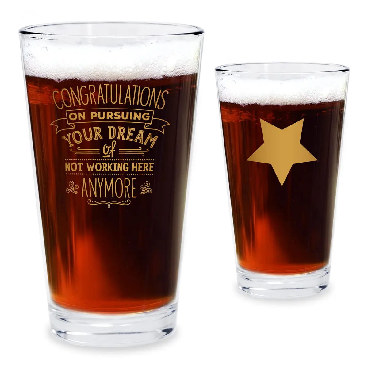 Bad Bananas Farewell Gifts for Coworkers - 16 oz Beer Pint Glass | Retirement & Boss Gift with Gold Ink - view 5