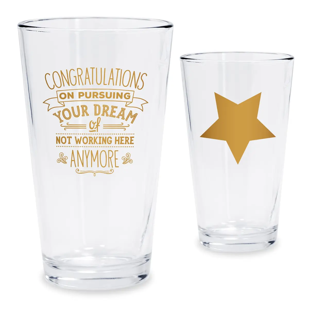 Bad Bananas Farewell Gifts for Coworkers - 16 oz Beer Pint Glass | Retirement & Boss Gift with Gold Ink - view 2