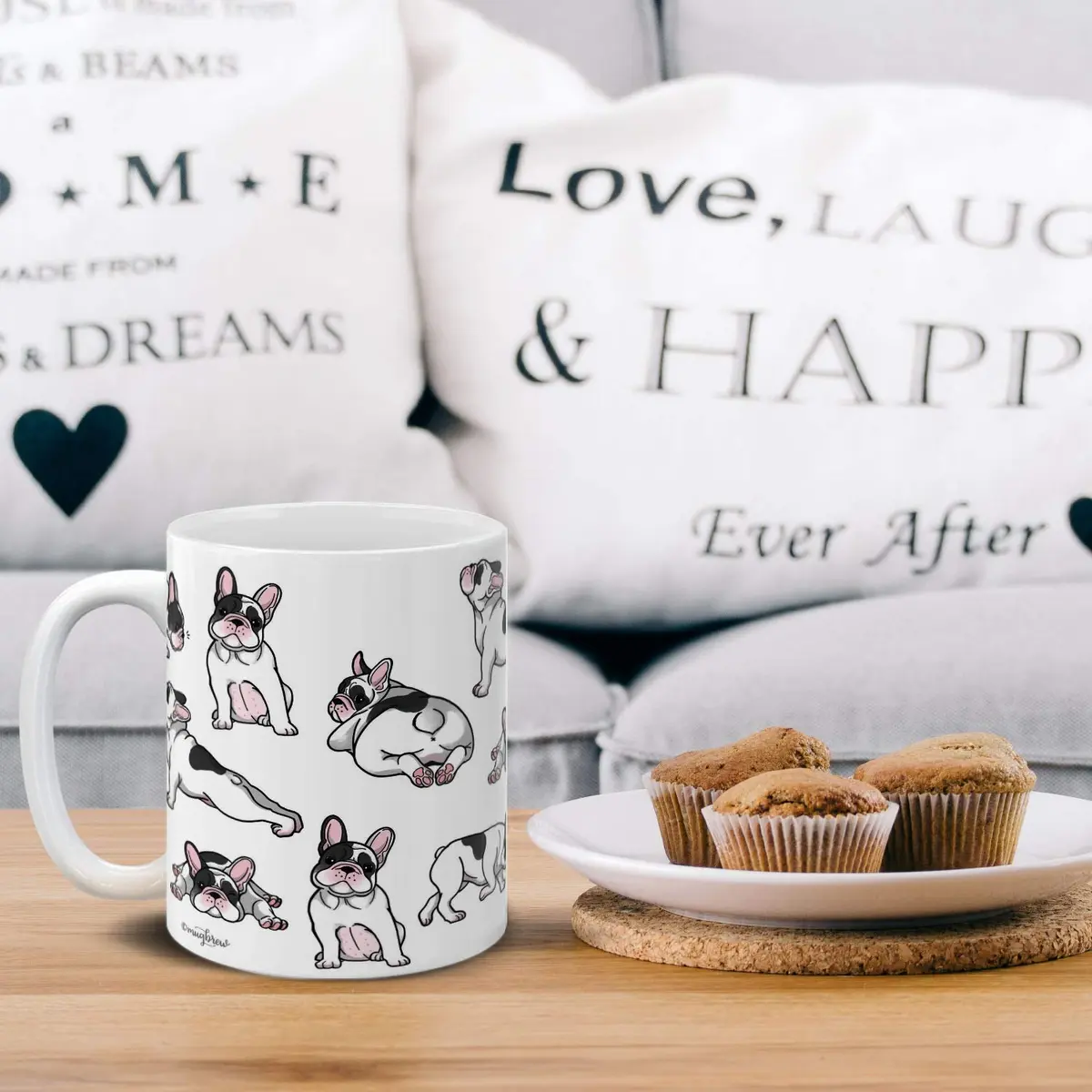 MUGBREW French Bulldog Funny Playful Postures Ceramic Coffee Mug Tea Cup 325ml (11 OZ) | Gift for Dog Lovers - view 5