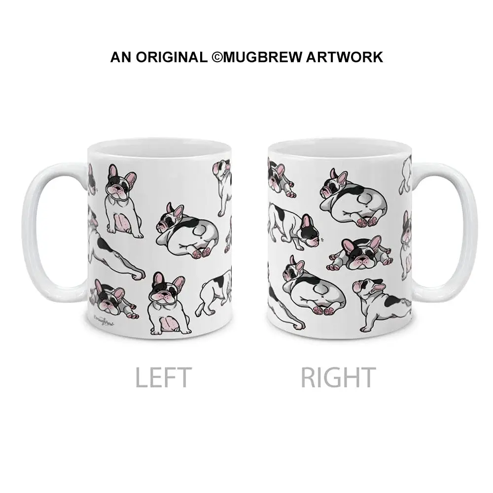 MUGBREW French Bulldog Funny Playful Postures Ceramic Coffee Mug Tea Cup 325ml (11 OZ) | Gift for Dog Lovers - view 2