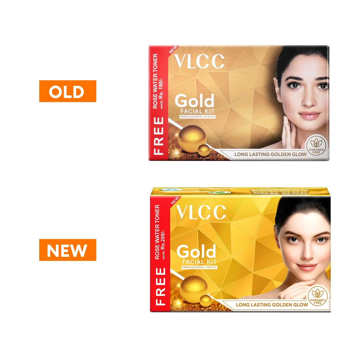 VLCC Gold Facial Kit + FREE Rose Water Toner 300gm (10.58 oz) + 100ml (3.38 Fl Oz) | Natural Glow Facial Kit - view 2