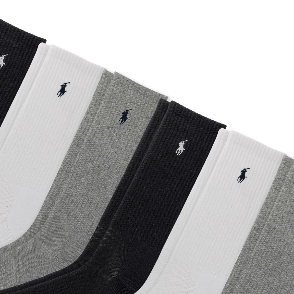 POLO RALPH LAUREN Men's Athletic Performance Cotton Crew Socks, 6 Pairs | Moisture-Wicking & Cushioned Fit - view 4
