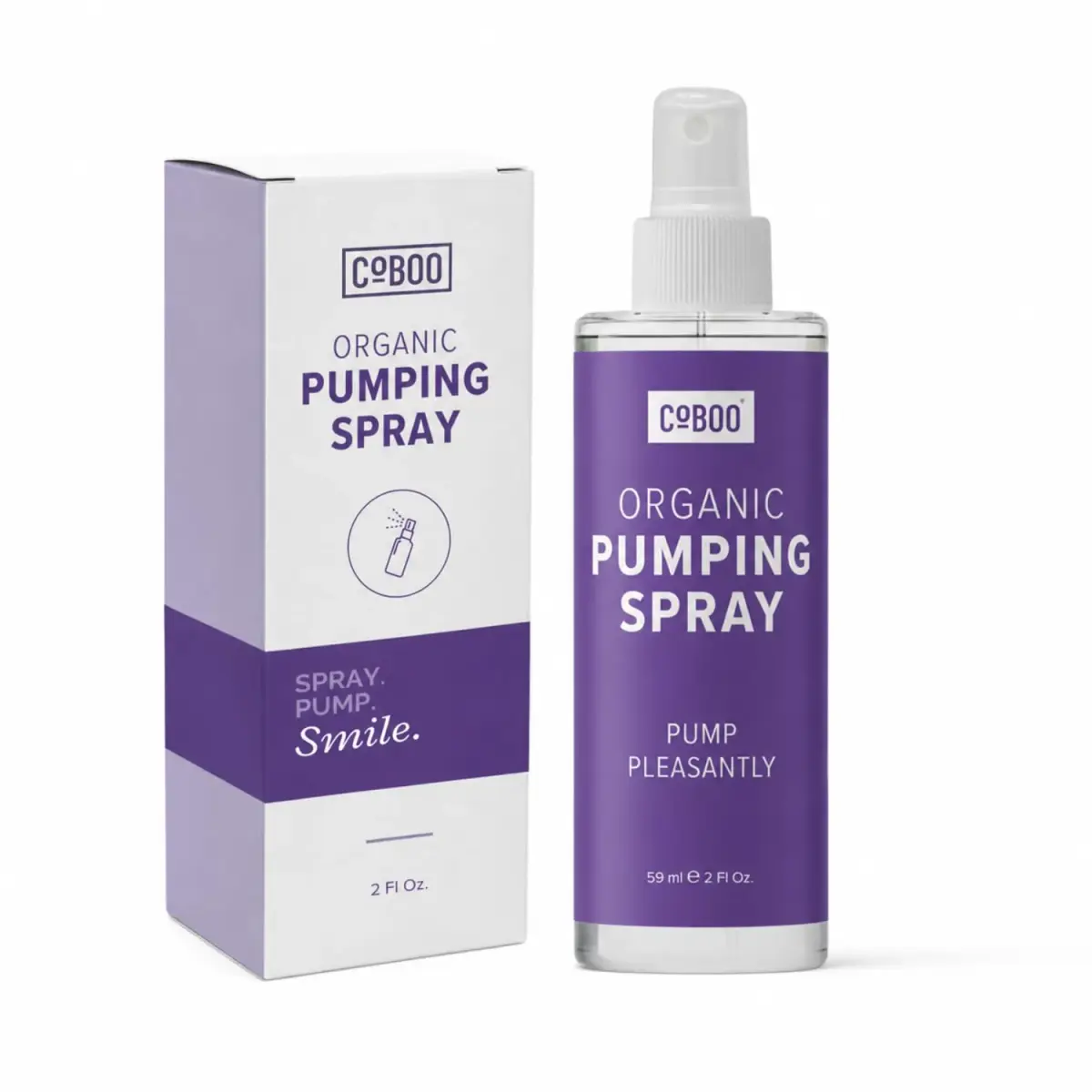 CoBoo Organic Pumping Spray 59ml (2 Fl Oz) | USA Import Breast Pump Lubricant for Comfortable Pumping - main product image