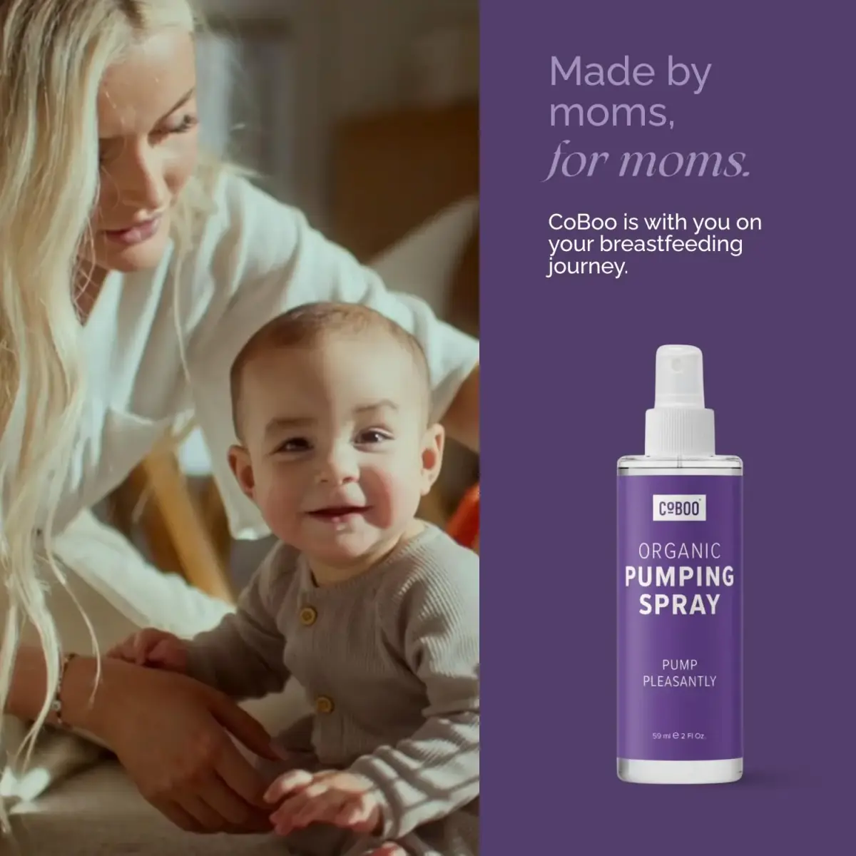 CoBoo Organic Pumping Spray 59ml (2 Fl Oz) | USA Import Breast Pump Lubricant for Comfortable Pumping - view 7
