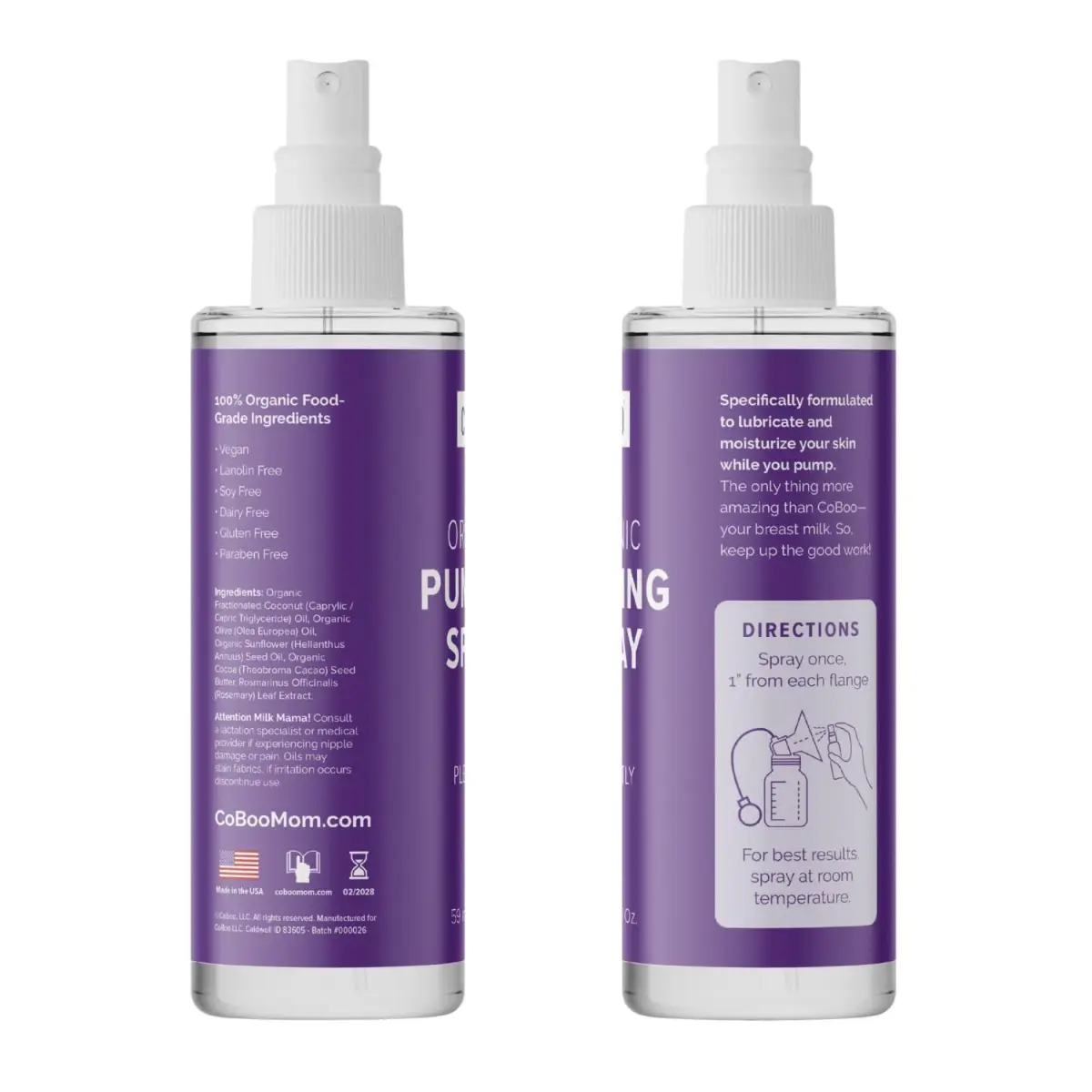 CoBoo Organic Pumping Spray 59ml (2 Fl Oz) | USA Import Breast Pump Lubricant for Comfortable Pumping - view 9