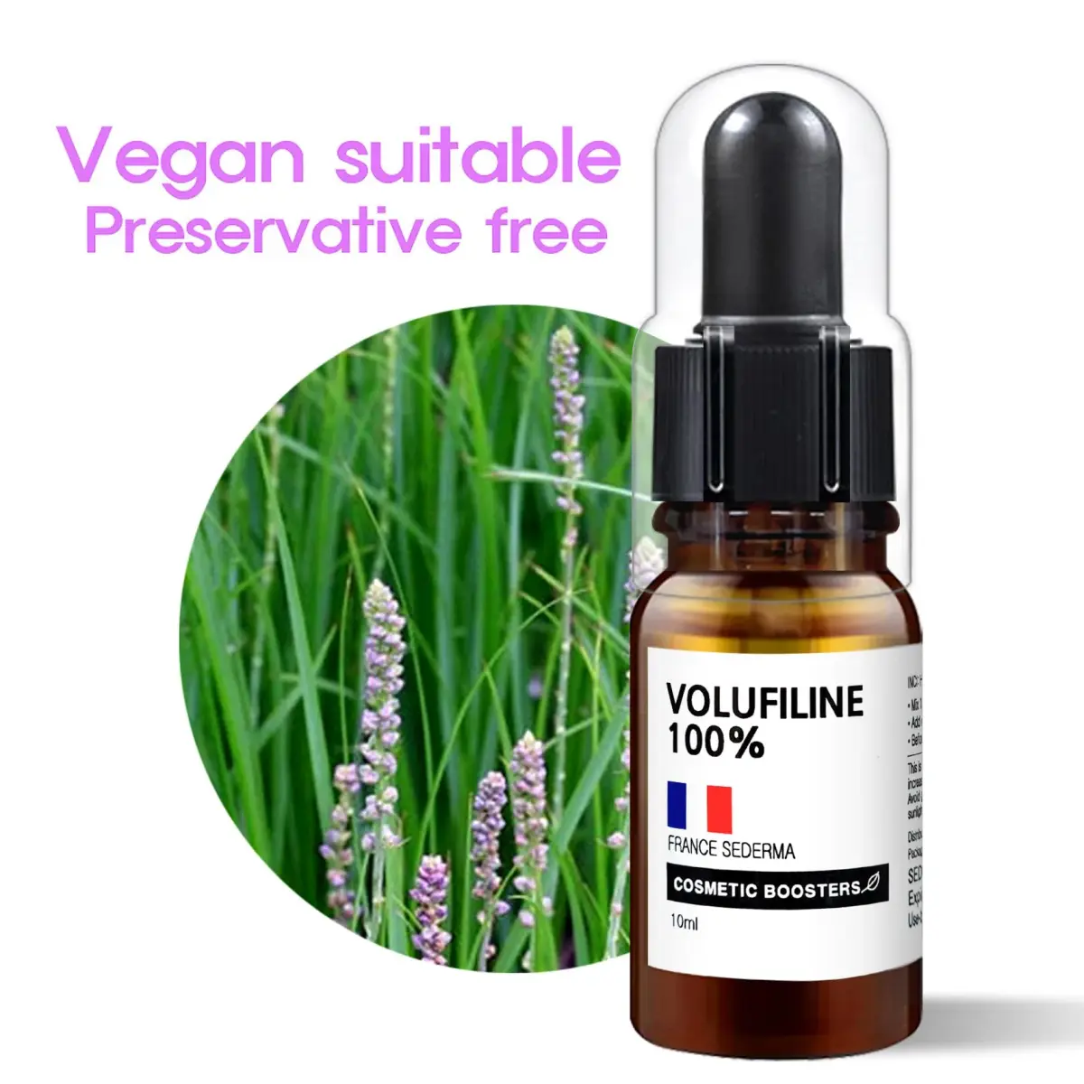 COSMETIC BOOSTERS Volufiline Serum 10ml (0.34 Fl Oz) | France Sederma Ingredient for Skin Elasticity - view 3
