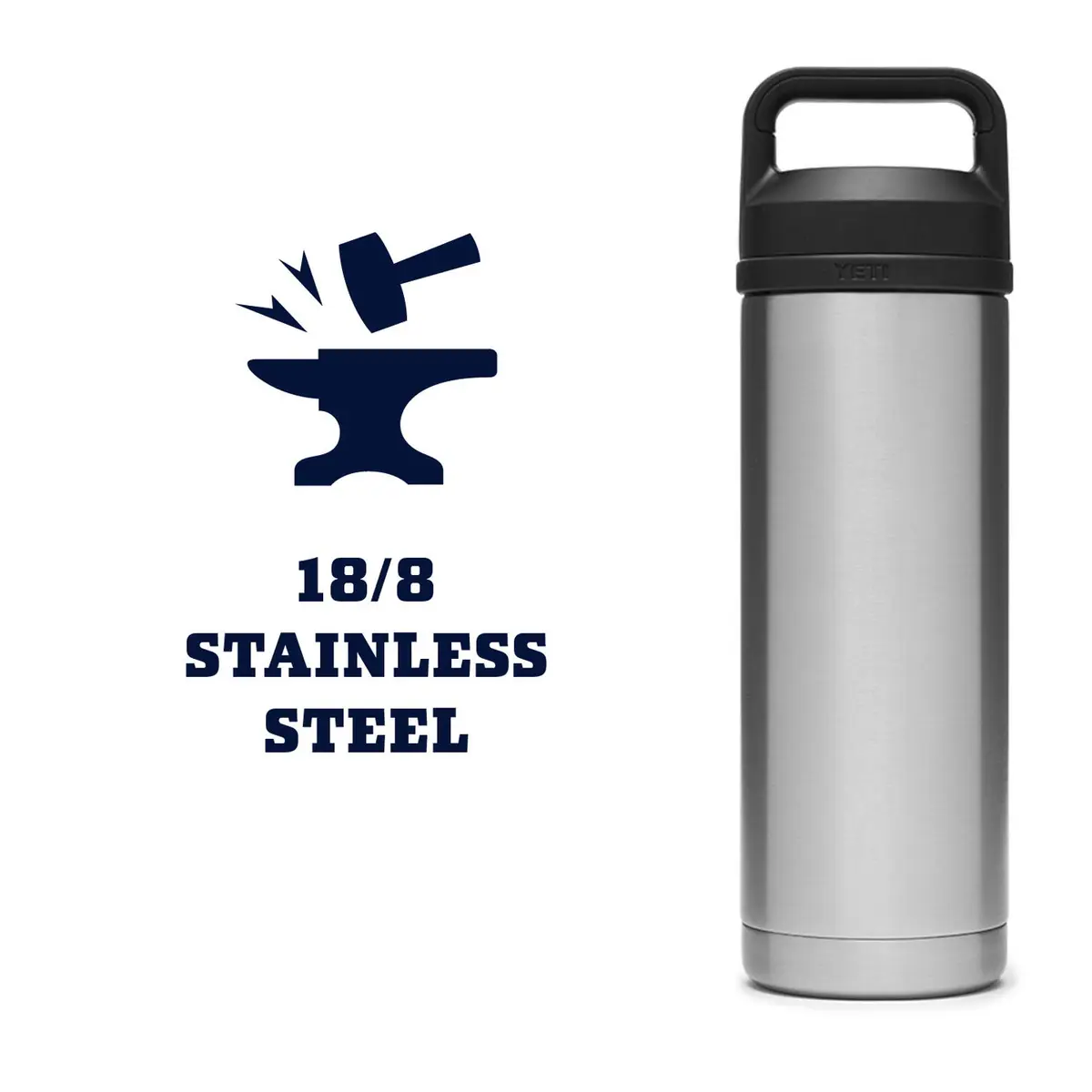 YETI Rambler 18 oz Bottle with Chug Cap, 532ml (18 Fl Oz) | Keeps Drinks Cold for Hours - view 6
