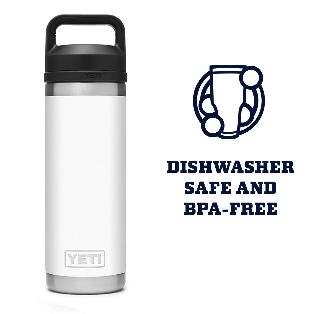 YETI Rambler 18 oz Bottle Vacuum Insulated Stainless Steel with Chug Cap | Keeps Water Cold or Coffee Hot - view 5