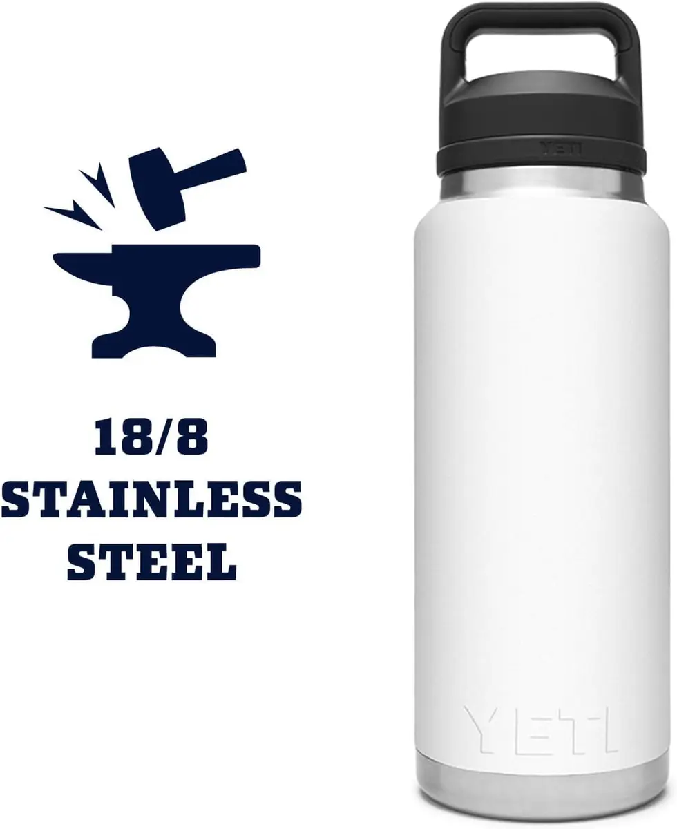 YETI Rambler 36 oz Bottle with Chug Cap, Navy | Insulated Stainless Steel Water Bottle (1065ml / 36oz) - view 8