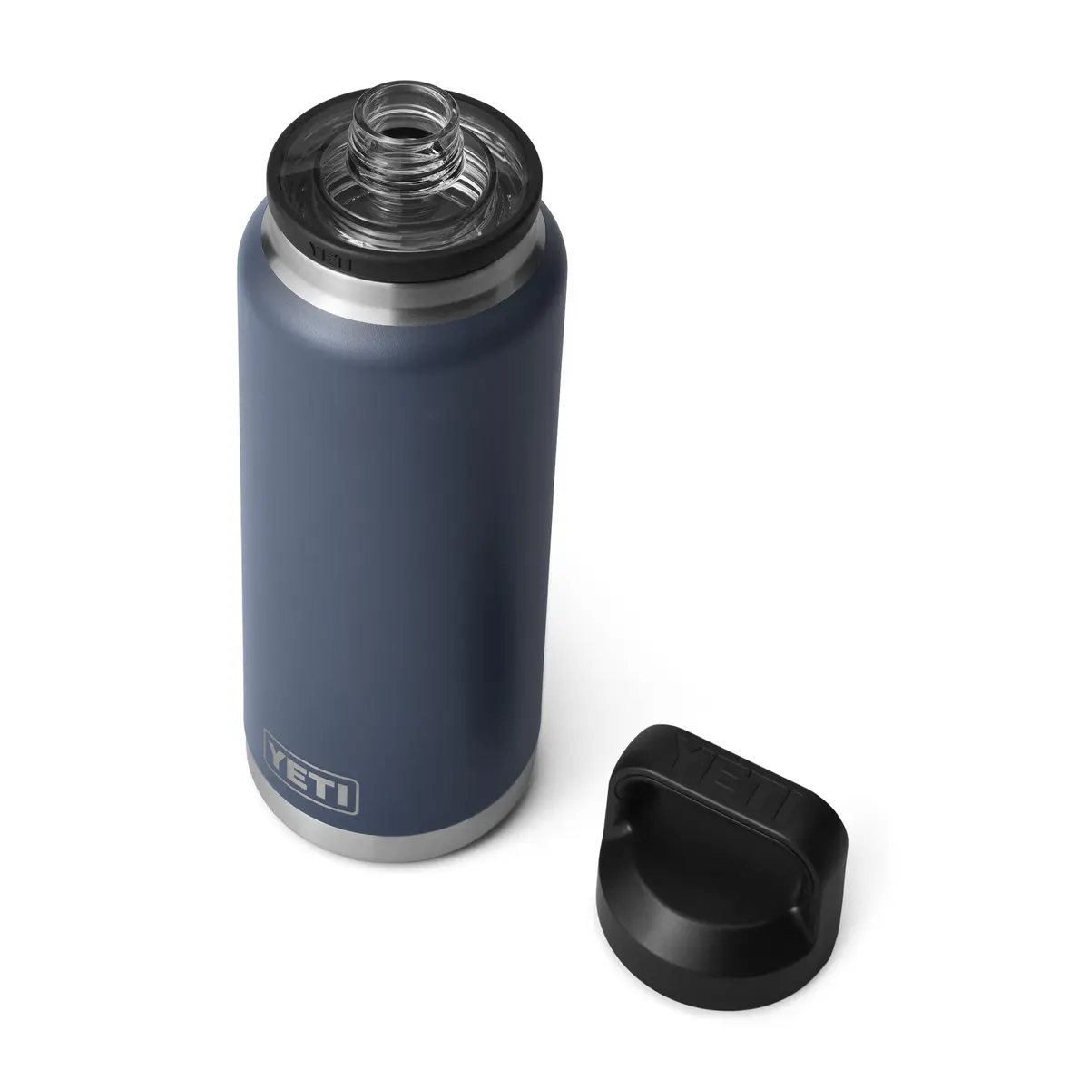 YETI Rambler 36 oz Bottle with Chug Cap, Navy | Insulated Stainless Steel Water Bottle (1065ml / 36oz) - view 3