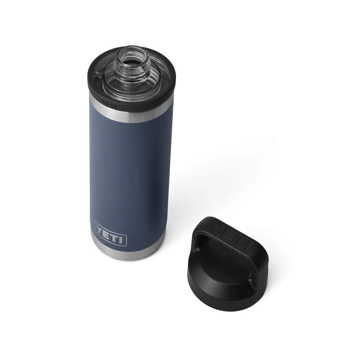 YETI Rambler 18 oz Bottle with Chug Cap, Navy | Keeps Drinks Cold for Hours - view 3