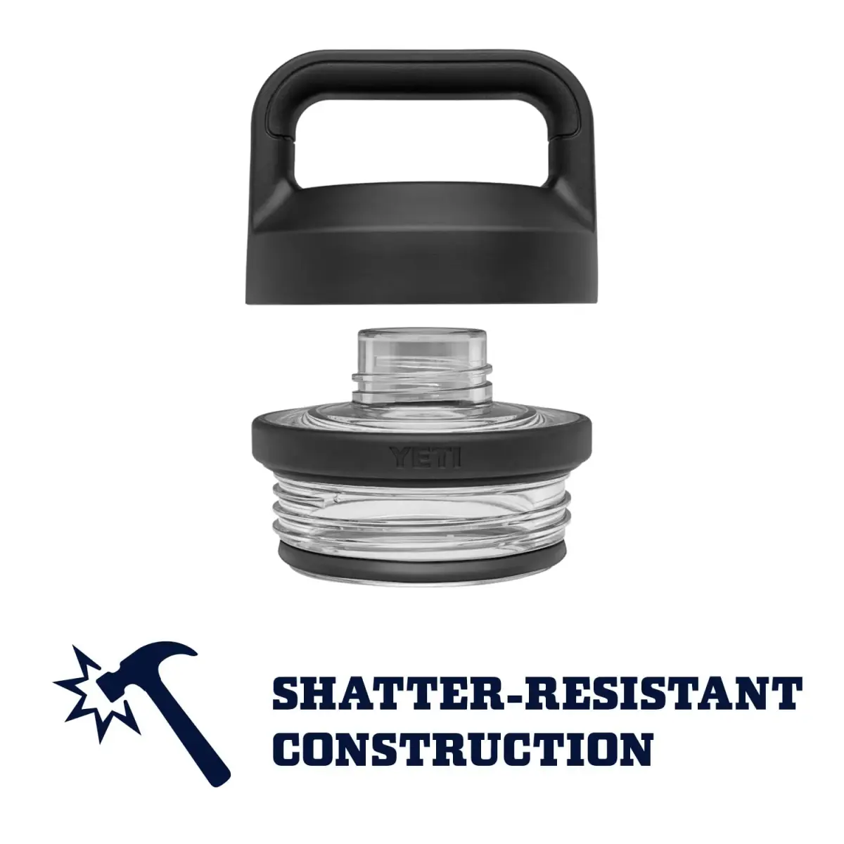 YETI Rambler 26 oz Bottle - Black | Vacuum Insulated Stainless Steel Chug Cap - view 4