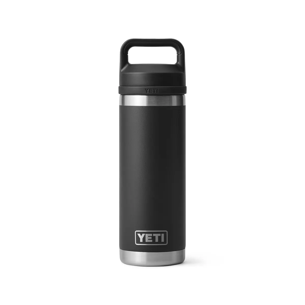 YETI Rambler 18 oz Bottle Vacuum Insulated Stainless Steel with Chug Cap, Black | Keeps Water Cold or Coffee Hot - main product image