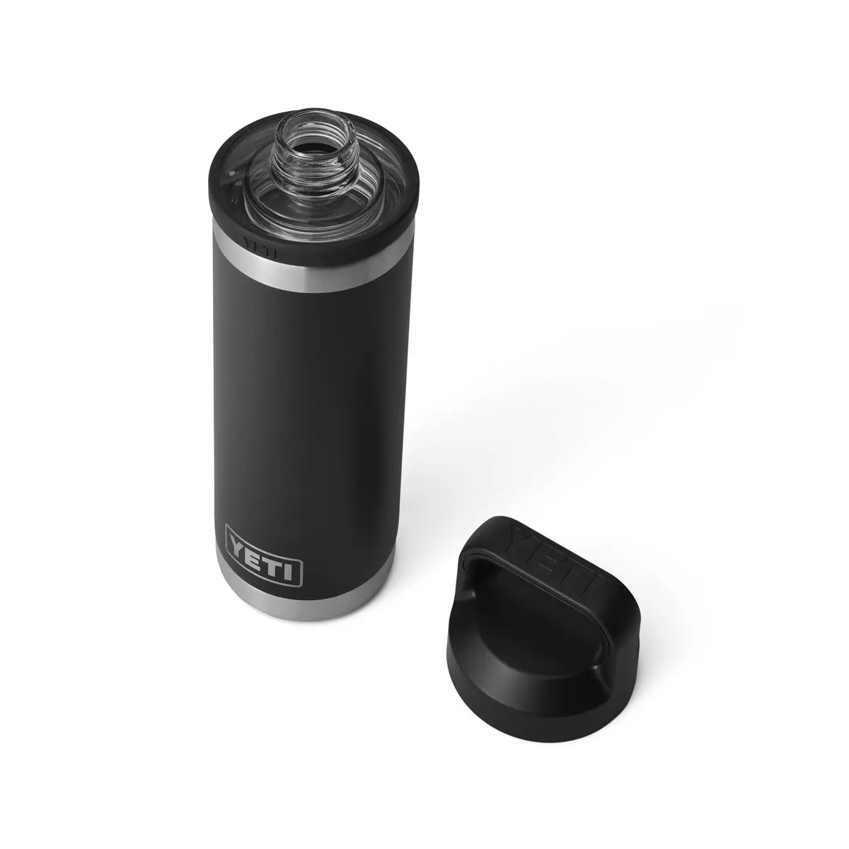 YETI Rambler 18 oz Bottle Vacuum Insulated Stainless Steel with Chug Cap, Black | Keeps Water Cold or Coffee Hot - view 3