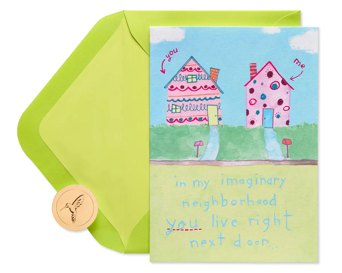 Papyrus Friendship Card (Real Life Sparkle) - 5.25 x 7.25 inches | Shiny Foil Accents & Glitter - main product image