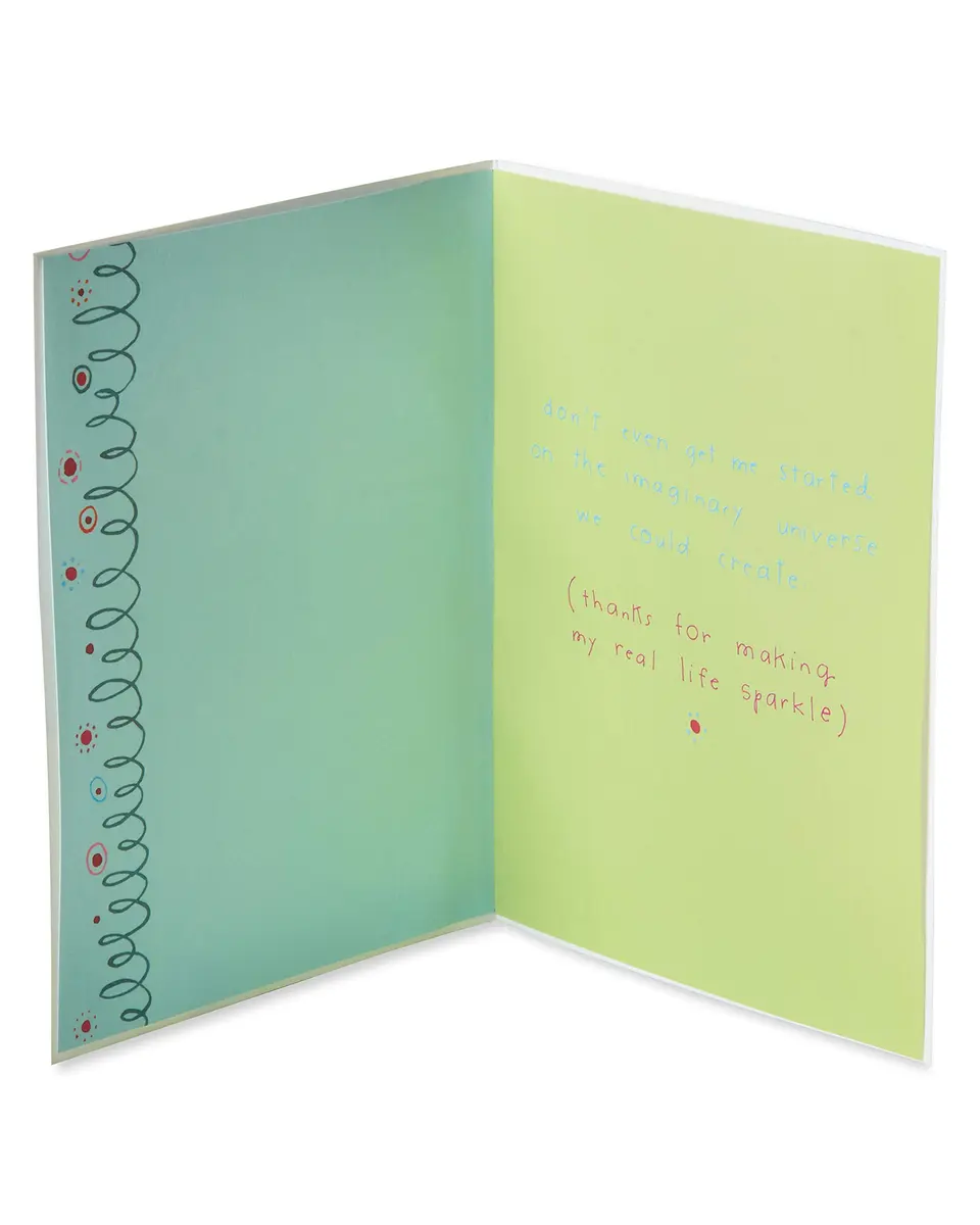 Papyrus Friendship Card (Real Life Sparkle) - 5.25 x 7.25 inches | Shiny Foil Accents & Glitter - view 2