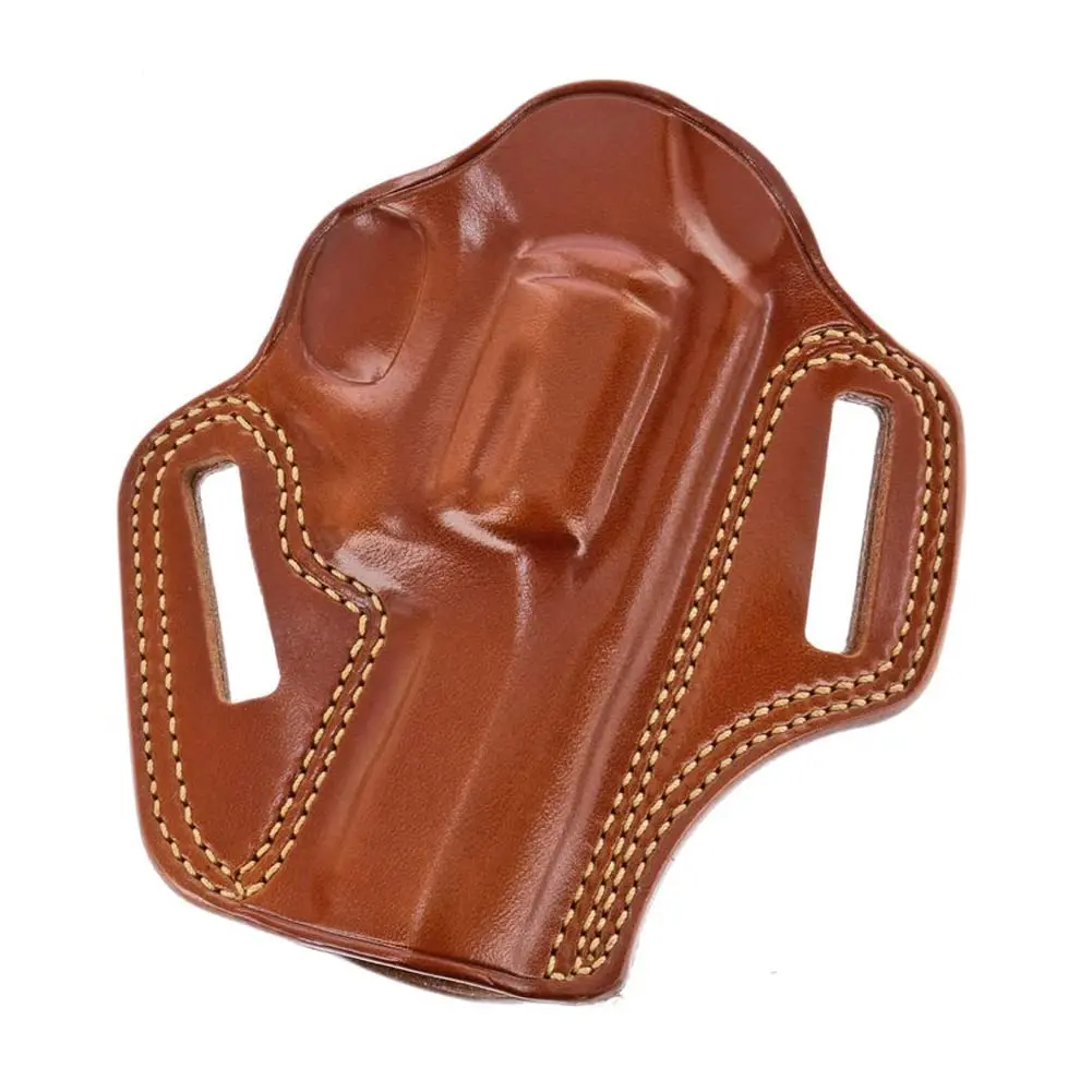 Galco Combat Master Leather Belt Holster, Ruger SP101 3in/Kimber K6S, Right Hand, Tan, CM318 | Concealed Carry, Pancake Design - main product image