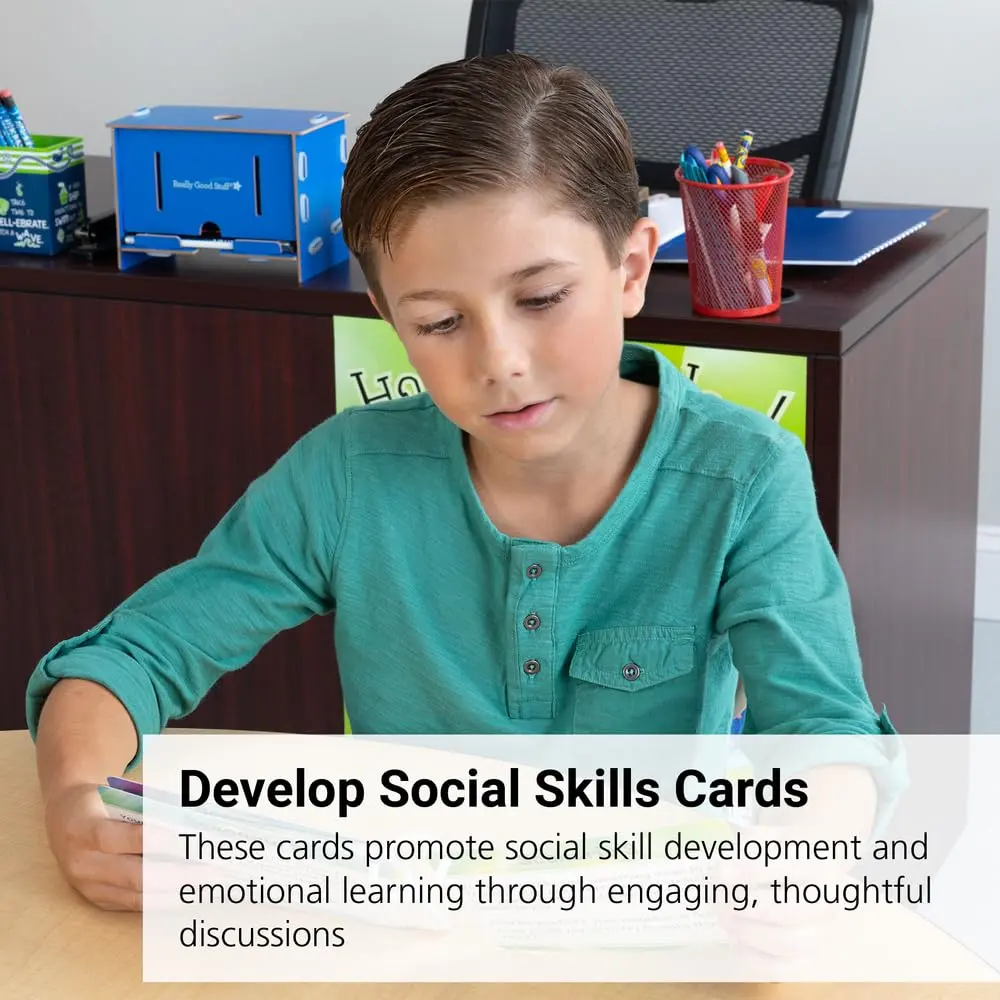 Really Good Stuff Social Skills Discussion Cards, Set of 20 | Develop Emotional & Social Skills - view 3