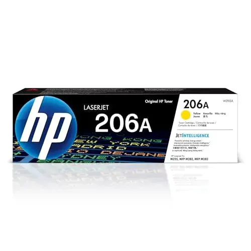 HP 206A Yellow Toner Cartridge W2112A | Authentic USA Import for HP Color LaserJet Pro Printers - main product image