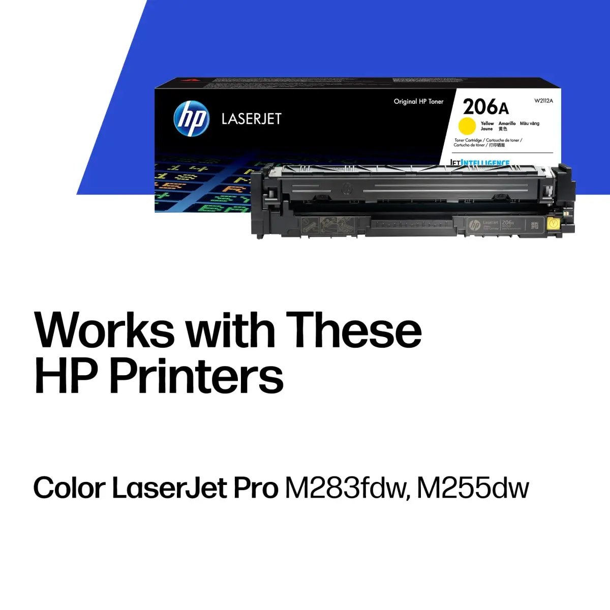 HP 206A Yellow Toner Cartridge W2112A | Authentic USA Import for HP Color LaserJet Pro Printers - view 6
