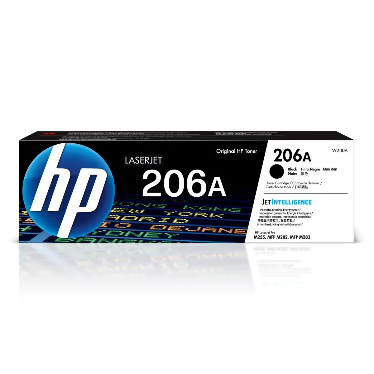 HP 206A Black Toner Cartridge W2110A | 1350 Pages | Works with HP Color LaserJet Pro M255, MFP M282, M283 Series - main product image