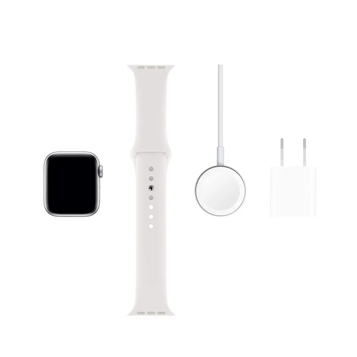 Apple Watch Series 5 GPS + Cellular 40mm Silver Aluminum Case with White Sport Band | Always-On Retina Display - view 6