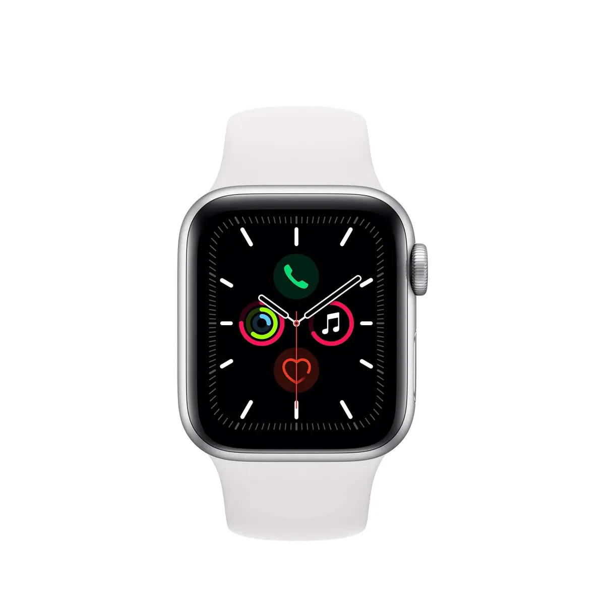 Apple Watch Series 5 GPS + Cellular 40MM Silver Aluminum with White Sport Band | Always-On Retina Display - view 4