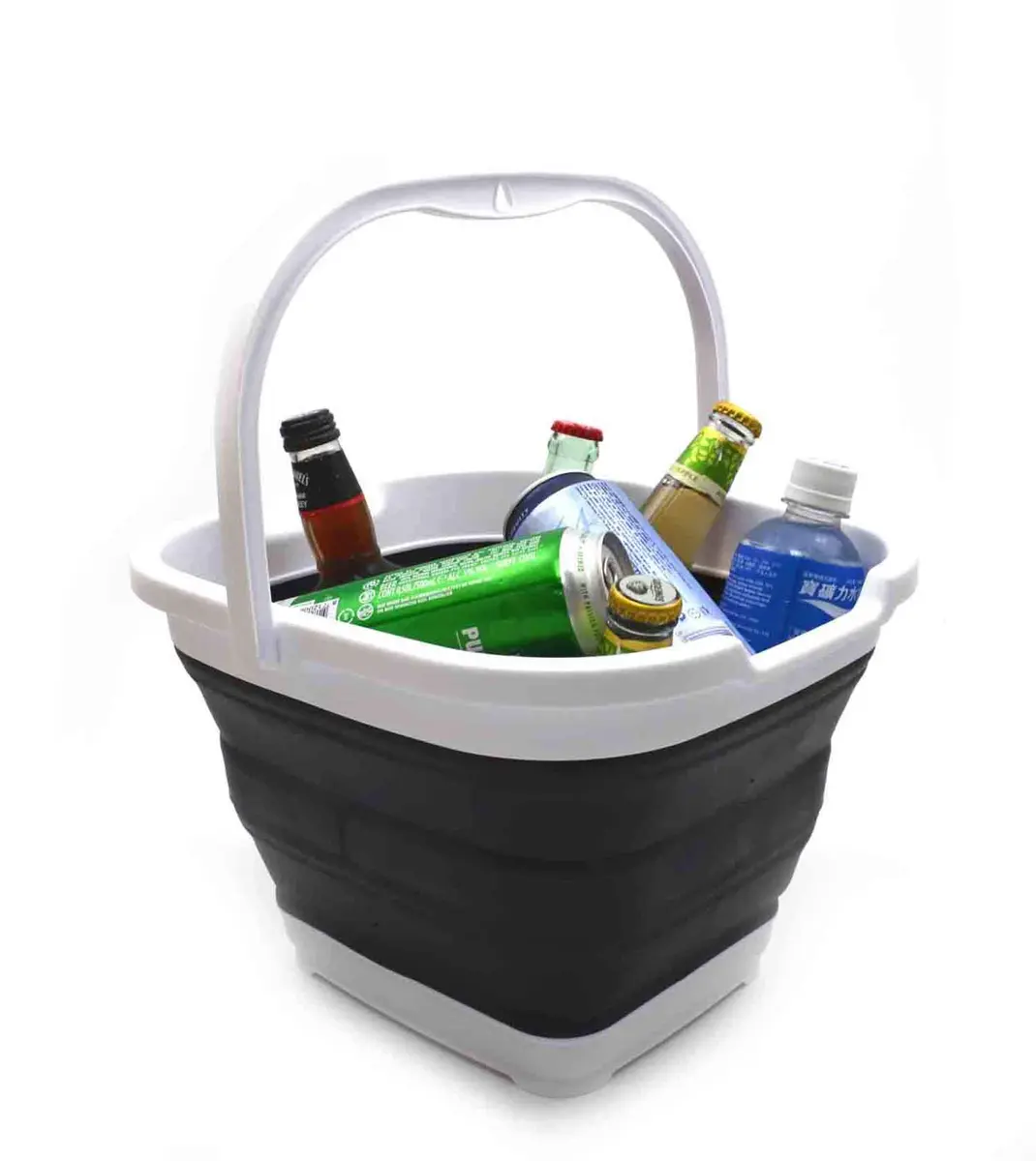 SAMMART Collapsible Rectangular Handy Bucket 10L (2.64 Gallon) Black | Space-Saving Portable Container - view 6