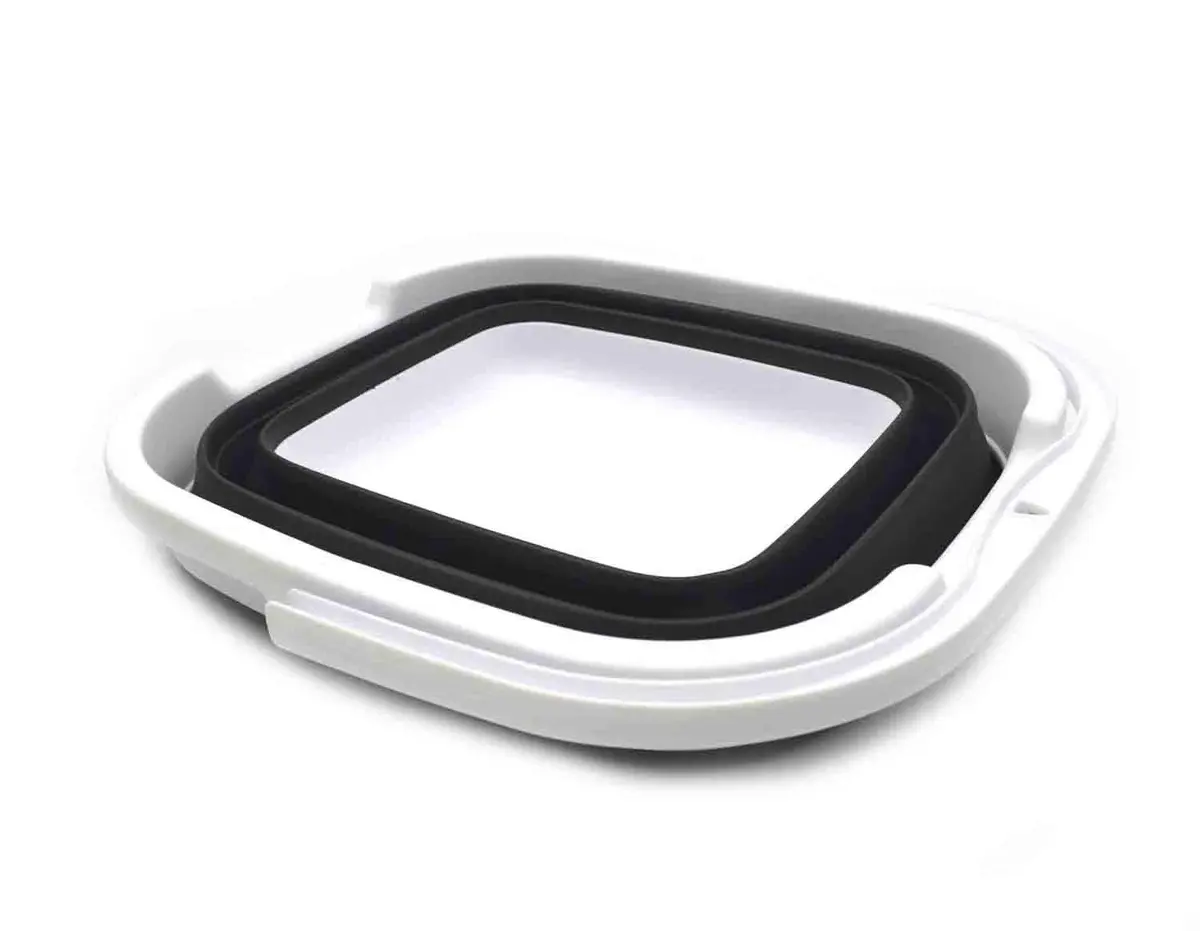 SAMMART Collapsible Rectangular Handy Bucket 10L (2.64 Gallon) Black | Space-Saving Portable Container - view 2