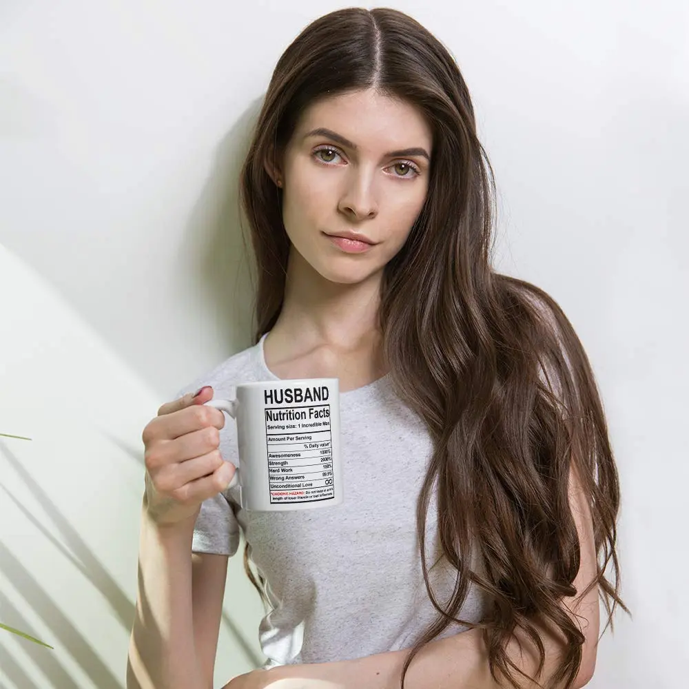 Say Mug?! White Drinking Cup 11oz | Funny Valentine's Day Gift for Husband - view 7