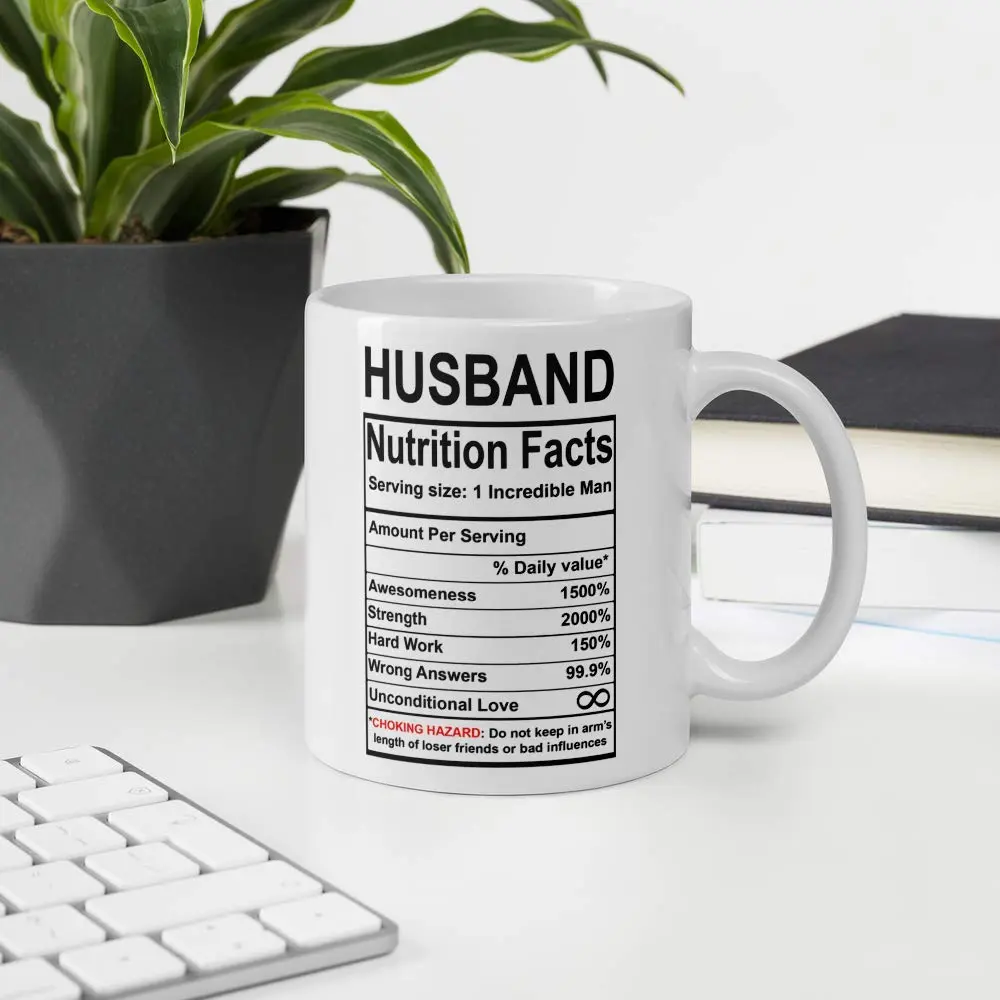 Say Mug?! White Drinking Cup 11oz | Funny Valentine's Day Gift for Husband - view 3