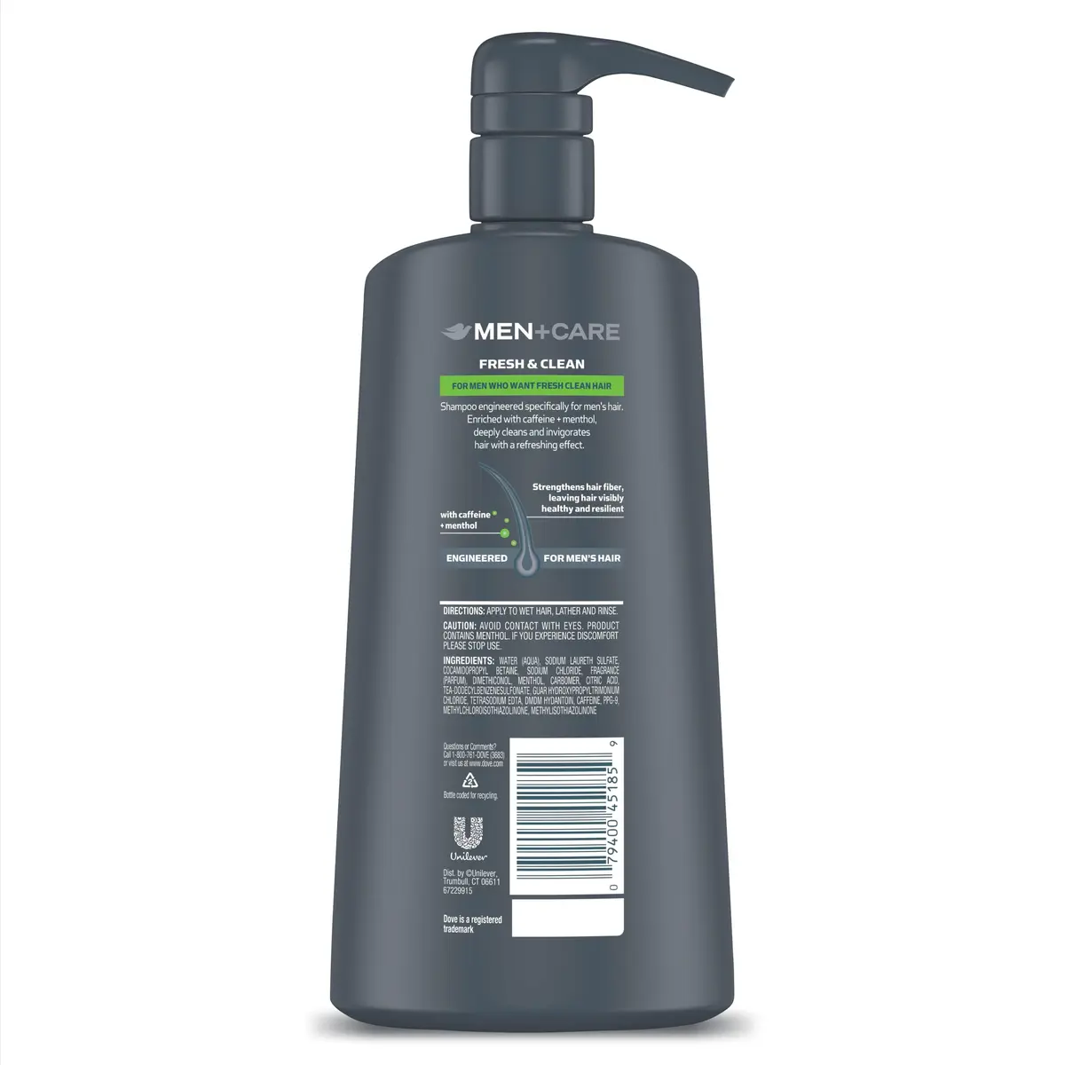 DOVE MEN + CARE 2-in-1 Shampoo and Conditioner Fresh and Clean 4 Count Nourishes and Invigorates Helps Strengthen Hair 25.4 oz - view 2