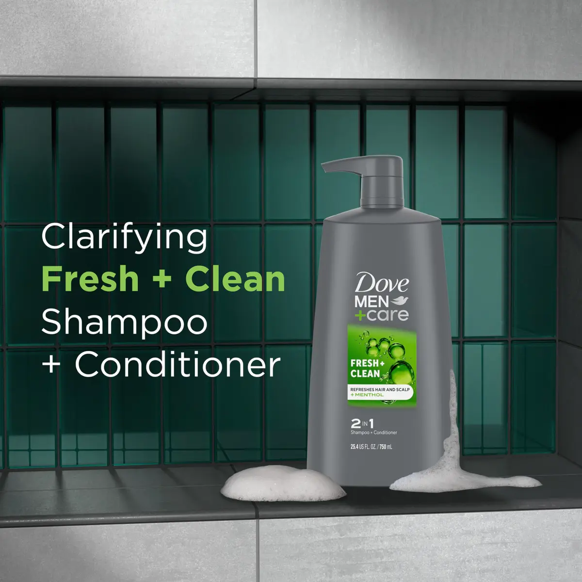 DOVE MEN + CARE 2-in-1 Shampoo and Conditioner Fresh and Clean 4 Count Nourishes and Invigorates Helps Strengthen Hair 25.4 oz - view 4