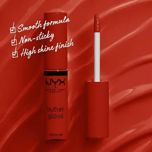 NYX PROFESSIONAL MAKEUP Butter Gloss Apple Crisp, Modern Red | 8 ml (0.27 Fl Oz) - view 2