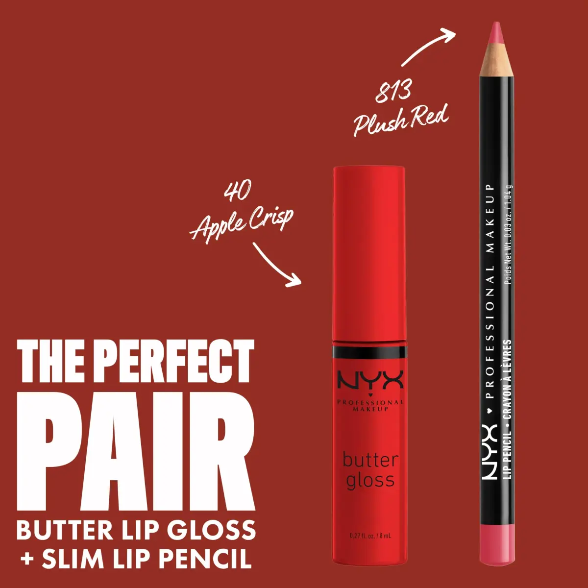 NYX PROFESSIONAL MAKEUP Butter Gloss Apple Crisp, Modern Red | 8 ml (0.27 Fl Oz) - view 4