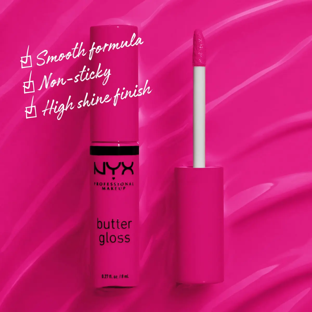NYX PROFESSIONAL MAKEUP Butter Gloss Bling Lip Gloss in Hustla (7.65 ml) - Vegan & Non-Sticky Shine - view 2