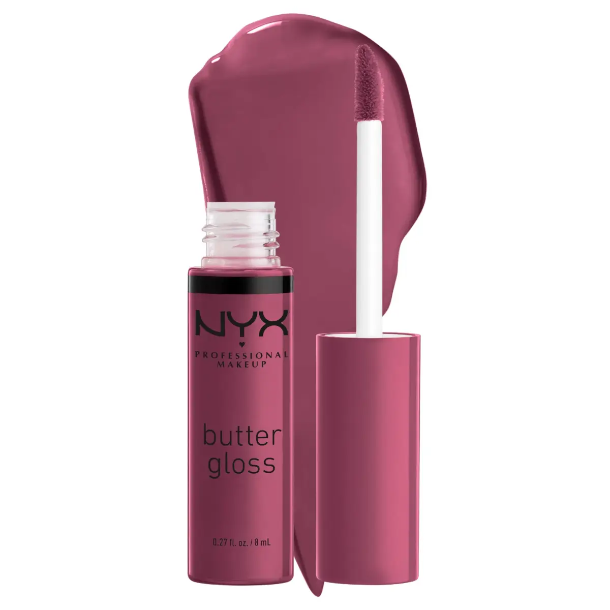 NYX PROFESSIONAL MAKEUP Butter Gloss Lip Gloss - Cranberry Pie (Mauve Purple) 7.9ml (0.27 Fl Oz) | PETA Certified Cruelty-Free - main product image