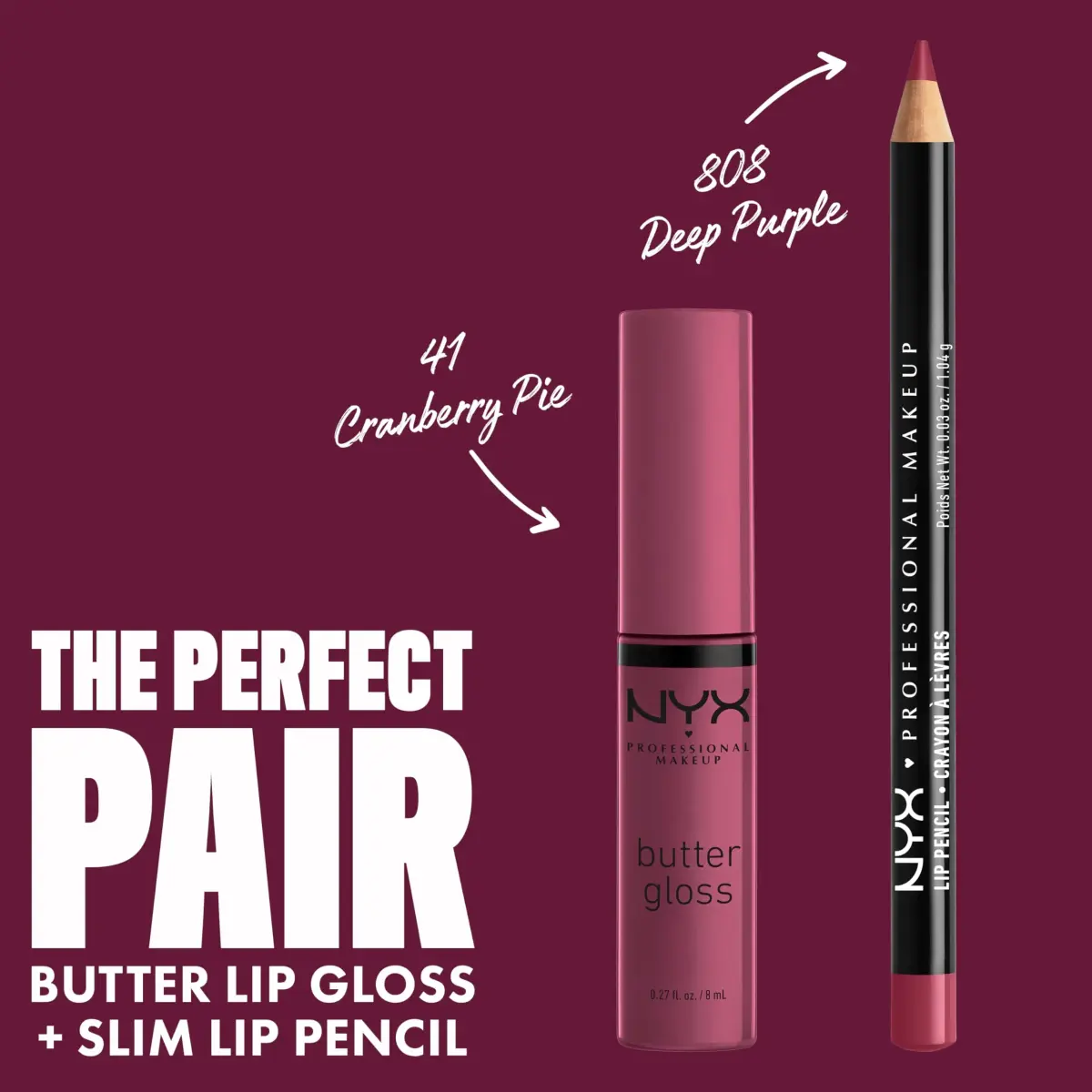 NYX PROFESSIONAL MAKEUP Butter Gloss Lip Gloss - Cranberry Pie (Mauve Purple) 7.9ml (0.27 Fl Oz) | PETA Certified Cruelty-Free - view 3