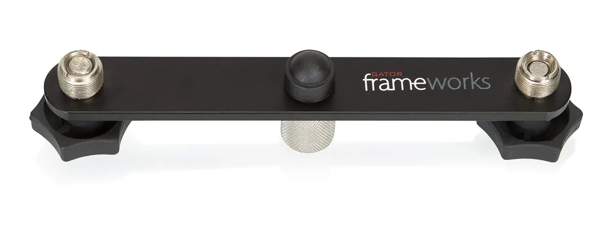 Gator Frameworks 1-to-2 Mic Mount Bar, Fits 5/8 Thread | Dual Mic Holder for Studio & Stage - view 2