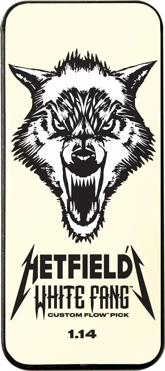 Jim Dunlop Hetfield's White Fang Pick Tin 1.14MM | Superior Grip & Snappy Attack - view 2