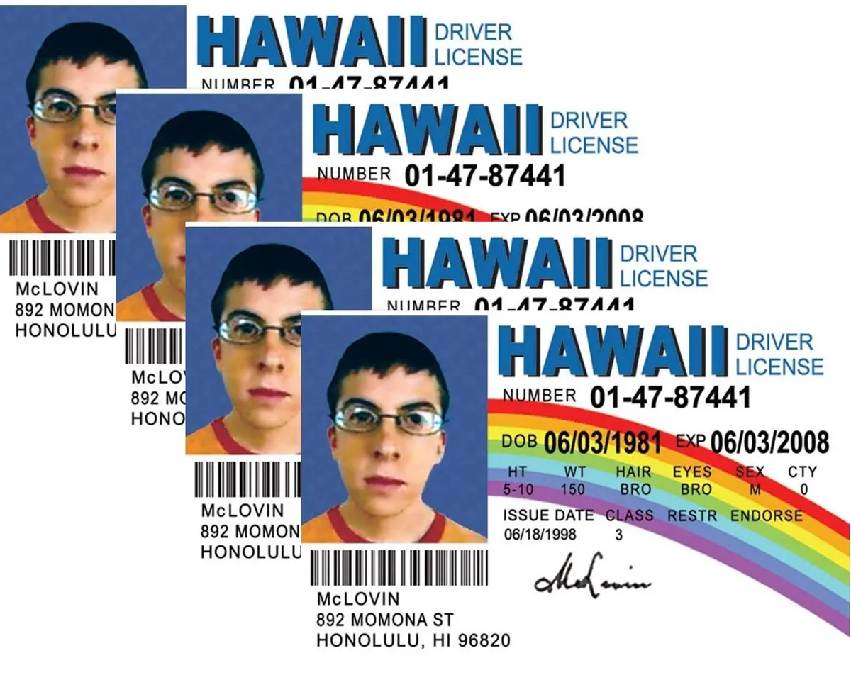 Signs 4 Fun McLovin ID License's Driver's License 2x3.25 | Realistic License Card with Finest Details - main product image