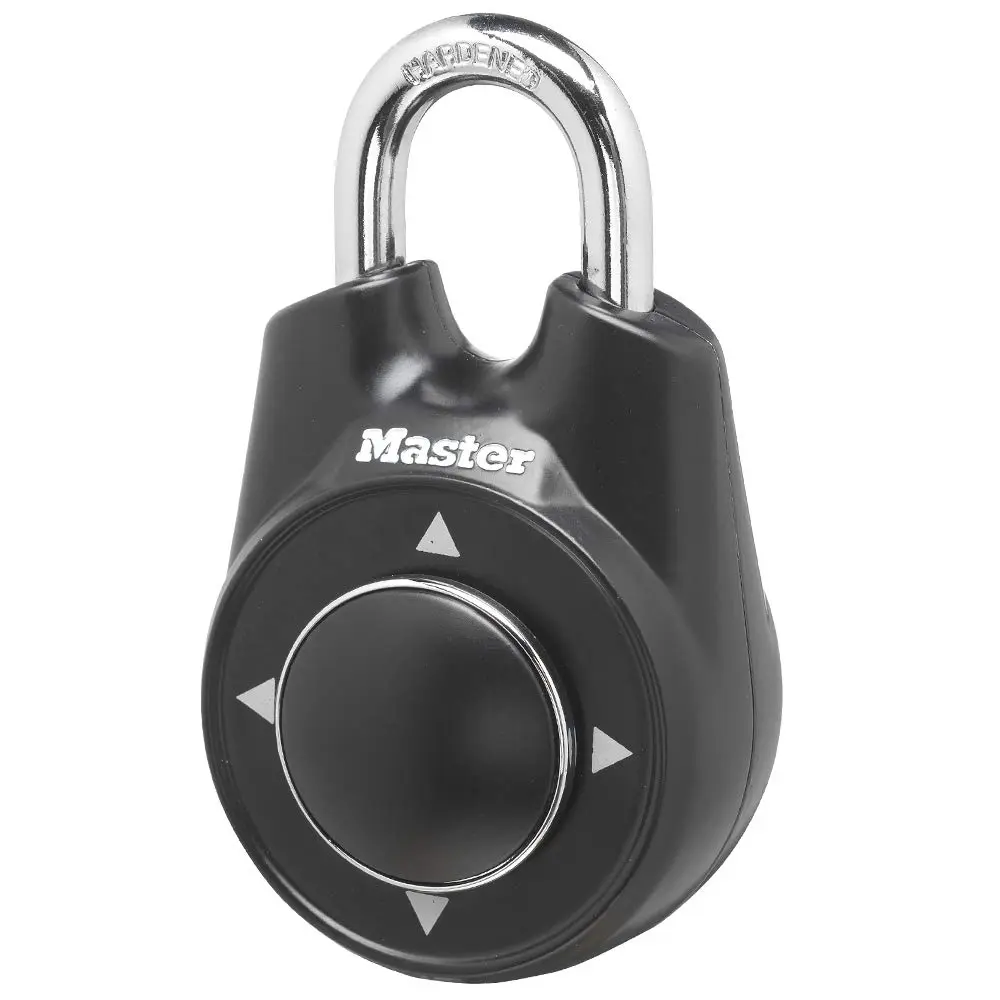 Master Lock 1500iD Set Your Own Directional Combination Padlock, Black | Secure, Durable & Easy to Reset - main product image