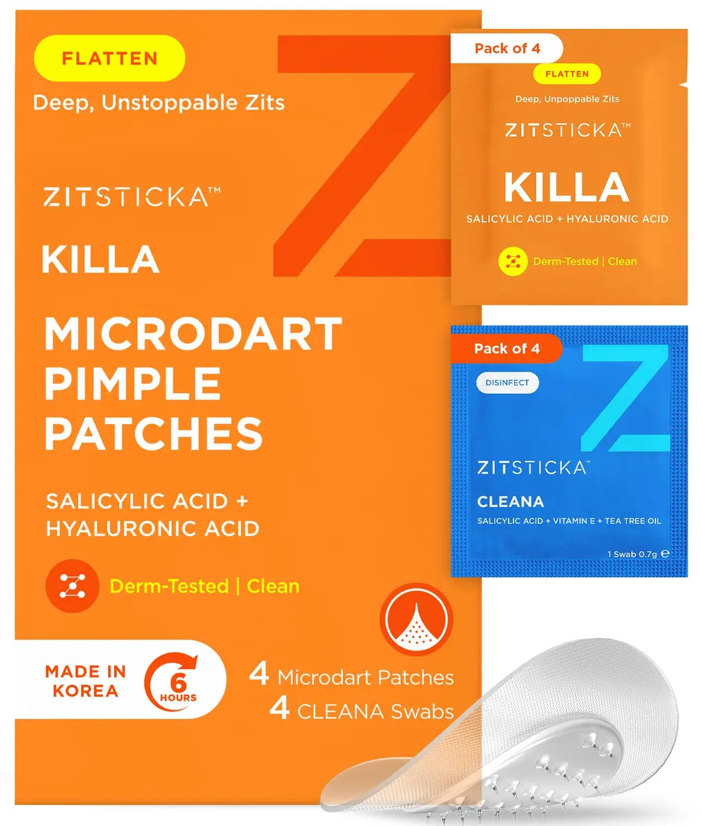 ZitSticka Killa Kit Microdart Pimple Patch for Face, 4 Count | Fast-Acting, Deep Zits Targeted - main product image