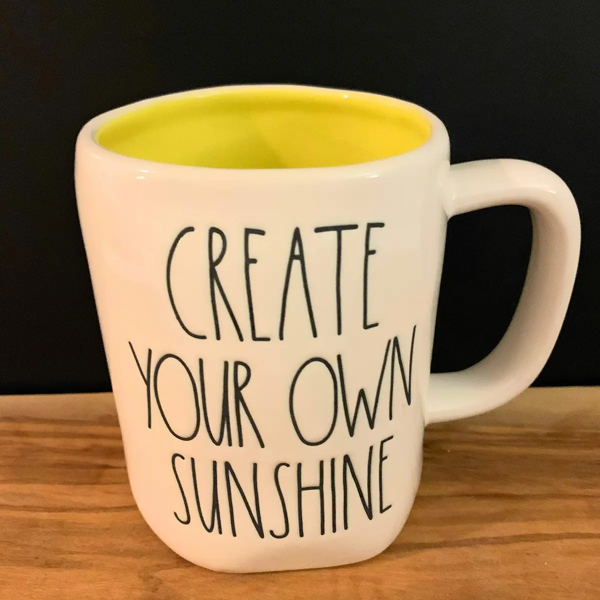 Rae Dunn by Magenta CREATE YOUR OWN SUNSHINE Mug - 473ml (16oz) | Modern Alphabet Ceramic Coffee Cup - main product image