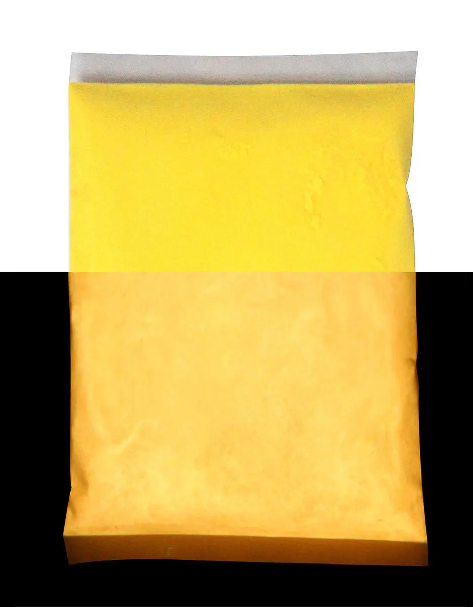 Glomania Glow in The Dark Neutral Invisible Strontium Aluminate Pigment Powder 2oz | Bright Yellow/Orange - main product image