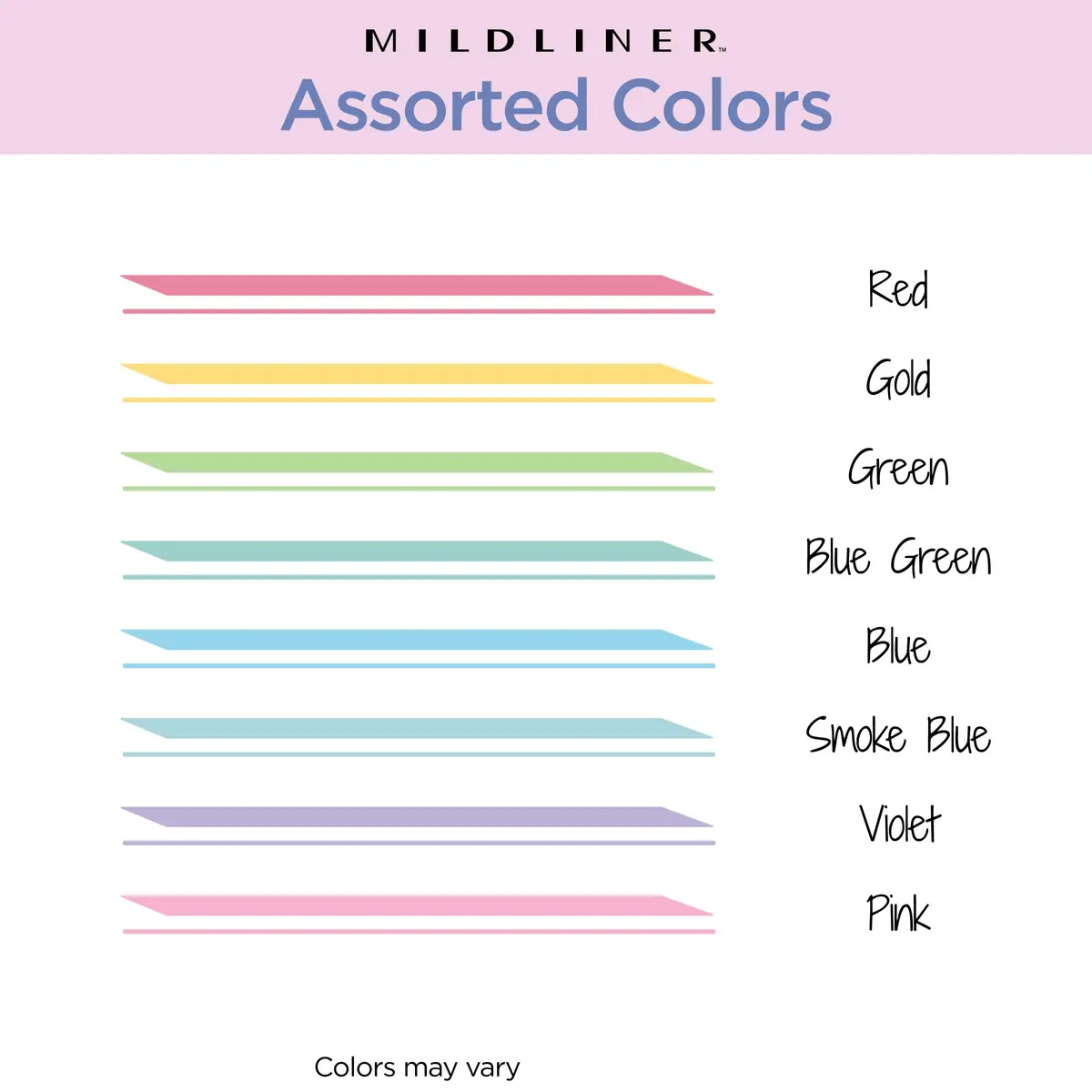 Zebra Pen Mildliner Assorted Colors Dual Tip Highlighter Set (8-Pack) | No Bleed Ink for Study & Creative Projects - view 3
